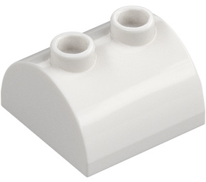 LEGO White Slope 2 x 2 Curved with 2 Studs on Top (30165)