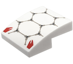 LEGO White Slope 2 x 2 Curved with Hexagons (15068 / 52882)