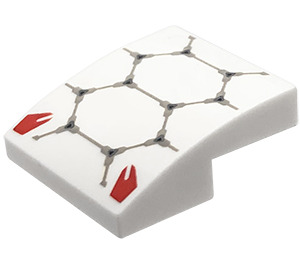 LEGO Blanco Con pendiente 2 x 2 Curvo con Hexagons (15068 / 52882)