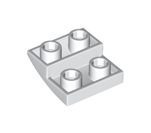 LEGO Weiß Steigung 2 x 2 x 0.7 Gebogen Invertiert (32803)