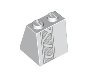 LEGO Weiß Steigung 2 x 2 x 2 (65°) mit Jor-El Skirt mit Unterrohr (3678 / 36646)