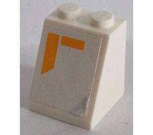 LEGO blanc Pente 2 x 2 x 2 (65°) avec SW Republic Gunship (Droite) Autocollant avec tube inférieur (3678)