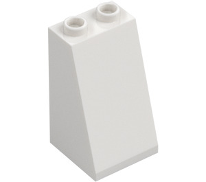 LEGO White Slope 2 x 2 x 3 (75°) Hollow Studs, Rough Surface (3684 / 30499)