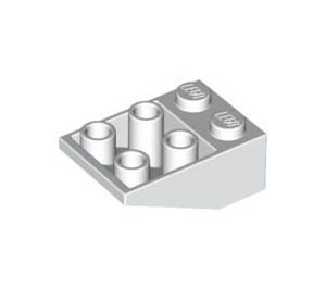 LEGO White Slope 2 x 3 (25°) Inverted without Connections between Studs (3747)