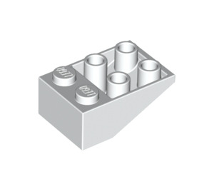 LEGO White Slope 2 x 3 (25°) Inverted without Connections between Studs (3747)