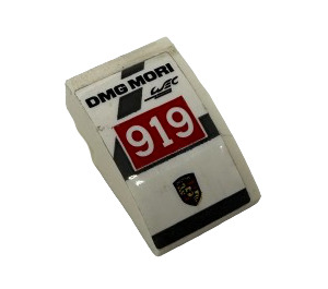 LEGO White Slope 2 x 3 Curved with 'DMG MORI' and '919' Sticker (24309)