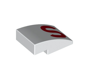 LEGO White Slope 2 x 3 Curved with S (34961 / 78177)