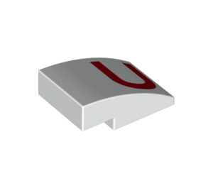 LEGO White Slope 2 x 3 Curved with U (34960 / 78176)