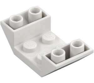 LEGO Vit Backe 2 x 4 (45°) Dubbel Omvänd med Open Centrum (4871)