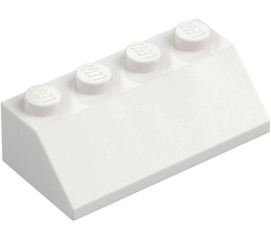 LEGO White Slope 2 x 4 (45°) with Rough Surface (3037)