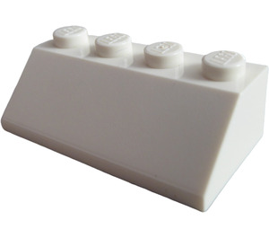 LEGO Weiß Steigung 2 x 4 (45°) mit glatter Oberfläche (3037)