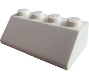 LEGO Bianco Pendenza 2 x 4 (45°) con superficie liscia (3037)