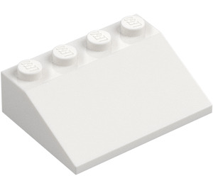 LEGO Blanco Con pendiente 3 x 4 (25°) (3016 / 3297)