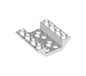 LEGO Weiß Steigung 4 x 4 (45°) Doppelt Invertiert mit Open Center (2 Löcher) (4854 / 72454)