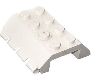 LEGO blanc Pente 4 x 4 (45°) Double avec Charnière (4857)