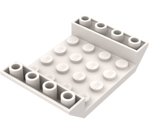 LEGO Hvit Skråning 4 x 6 (45°) Dobbel Omvendt med Open Senter uten hull (30283)