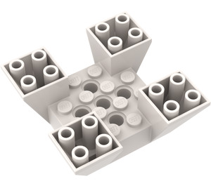 LEGO Hvit Skråning 6 x 6 x 2 (65°) Omvendt Quadruple (30373)