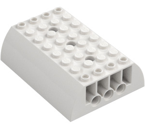 LEGO White Slope 6 x 8 x 2 Curved Double (45411 / 56204)