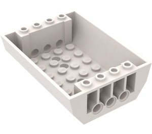 LEGO Bílá Sklon 6 x 8 x 2 Zakřivený Převrácený Dvojité (45410)