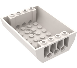 LEGO Wit Helling 6 x 8 x 2 Gebogen Omgekeerd Dubbele (45410)