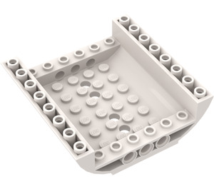 LEGO hvid Skråning 8 x 8 x 2 buet Inverteret Dobbelt (54091)