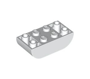 LEGO White Slope Brick 2 x 4 Curved Inverted (5174)