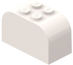 LEGO Weiß Steigung Backstein 2 x 4 x 2 Gebogen (4744)