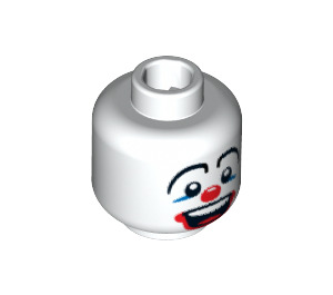LEGO White Small Clown Head (Recessed Solid Stud) (14422 / 97083)