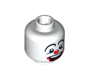 LEGO Blanco Pequeño Clown Cabeza (Espiga de seguridad) (14422 / 97083)