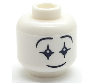 LEGO White Smiling Clown Head (Recessed Solid Stud) (3626)