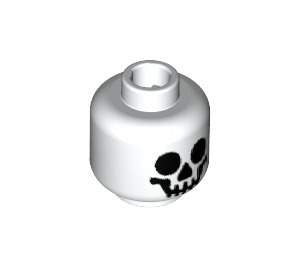 LEGO White Smiling Skeleton Head (Recessed Solid Stud) (10717 / 103937)