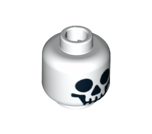 LEGO White Smiling Skeleton Head (Safety Stud) (10717 / 10879)