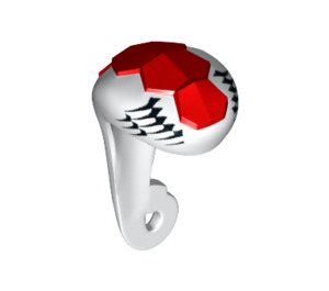 LEGO blanc Snake Headpiece avec Queue avec rouge Scales (12180 / 99083)