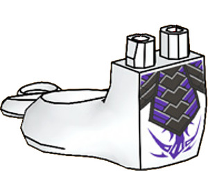 LEGO Weiß Snake Beine mit Purple Vorderseite (98140)