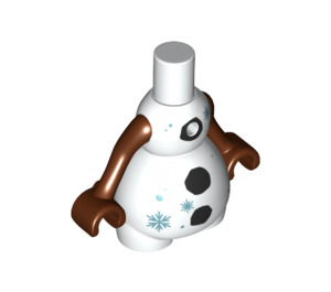 LEGO Hvit Snowman Kropp med Armer med Snowflakes (62373)