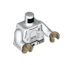 LEGO White Snowtrooper Officer Minifig Torso (973 / 76382)