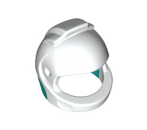 LEGO White Space Helmet with Turquoise Neck (49663)
