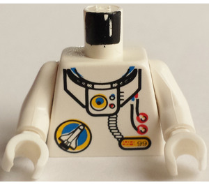 LEGO Weiß Weltraum Port Astronaut 2 Torso (973)