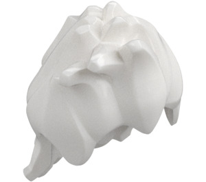 LEGO Blanc Pointu Cheveux Mi-Longs (24792)