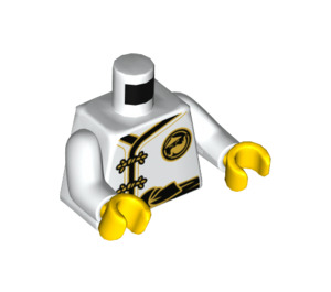 LEGO Blanco Spinjitzu Training Minifigura Torso (76382 / 88585)