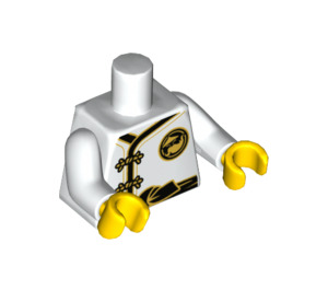 LEGO blanc Spinjitzu Training Minifig Torse (76382 / 88585)