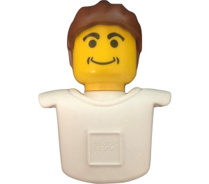 LEGO White Sports Torso with Head and Hair