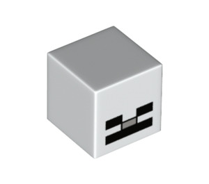 LEGO blanc Carré Minifigure Diriger avec Minecraft Squelette Affronter (20047 / 28268)