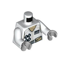 LEGO blanc Star Wars Calendrier de l'Avent 2015 Hoth Rebel Trooper Minifig Torse avec blanc Bras et Medium Stone Mains (973 / 76382)