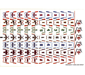 LEGO Weiß Aufkleber Sheet for Set 10121 (49635)