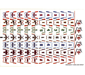 레고 White Sticker Sheet for Set 10121 (49635)