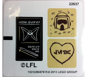 LEGO White Sticker Sheet for Set 10236 (15312)