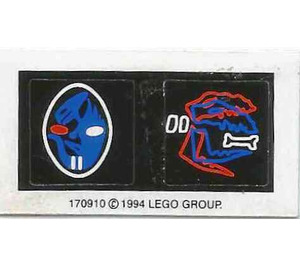 LEGO Wit Sticker Sheet for Set 1737 / 5129 / 6856 / 6899 / 6938 / 6958 / 6982