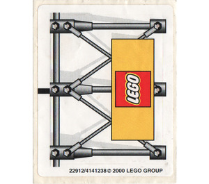 LEGO White Sticker Sheet for Set 3402 (22912)