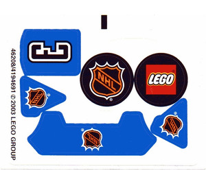 LEGO White Sticker Sheet for Set 3542 (46208)
